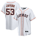 Pouc H.Astros #53 Cristian Javier Player White Home Game Stitched Jerseys