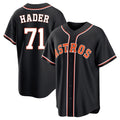 Pouc H.Astros #71 Josh Hader Player Black Fashion Out Home Game Stitched Jerseys