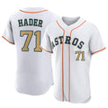 Pouc H.Astros #71 Josh Hader Player Gold Collection Limited Elite Home Stitched Jerseys