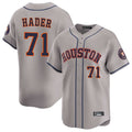 Pouc H.Astros #71 Josh Hader Player Gray Home Limited Stitched Jerseys