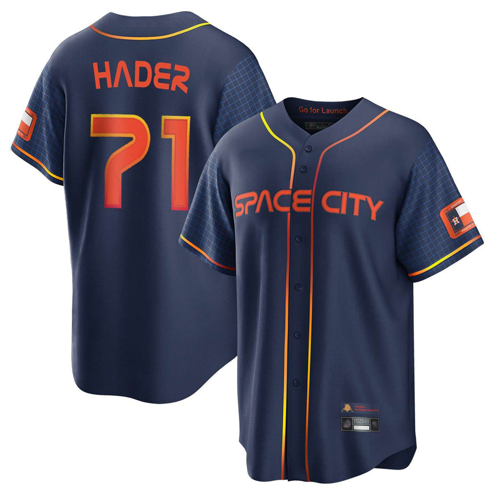 Pouc H.Astros #71 Josh Hader Player Navy City Connect Home Game Stitched Jerseys