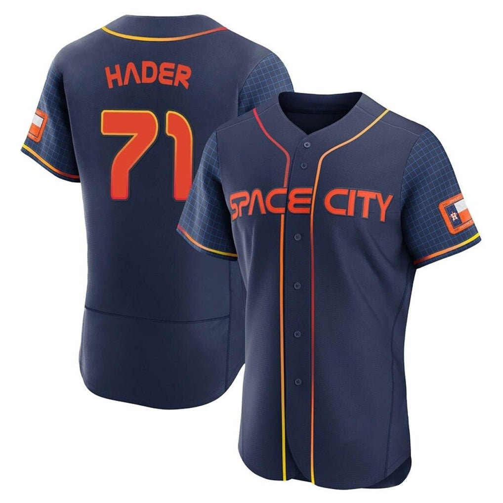 Pouc H.Astros #71 Josh Hader Player Navy City Connect Limited Elite Home Stitched Jerseys