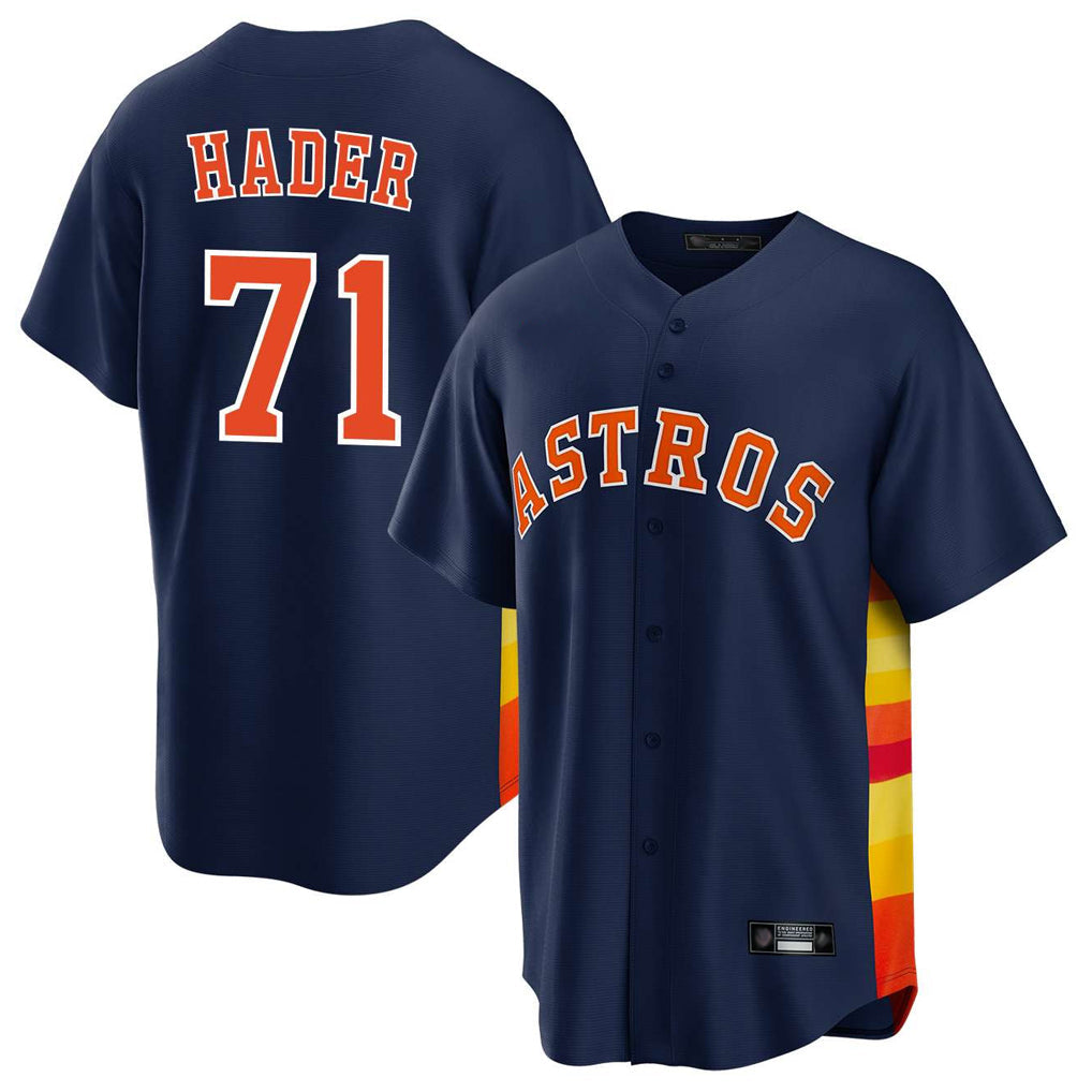 Pouc H.Astros #71 Josh Hader Player Navy Home Game Stitched Jerseys