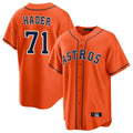 Pouc H.Astros #71 Josh Hader Player Orange Home Game Stitched Jerseys