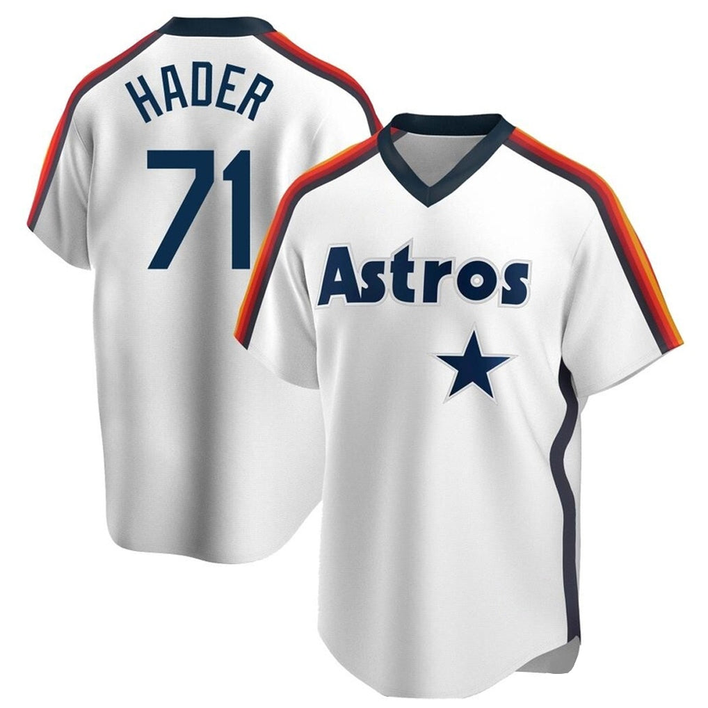 Pouc H.Astros #71 Josh Hader Player White Cooperstown Collection T-shirt Stitched Jerseys
