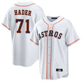 Pouc H.Astros #71 Josh Hader Player White Home Game Stitched Jerseys