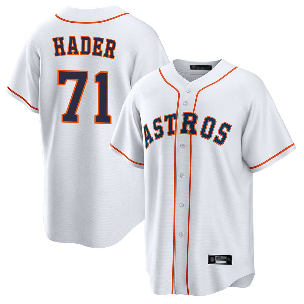 Pouc H.Astros #71 Josh Hader Player White Home Game Stitched Jerseys