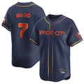 Pouc H.Astros #7 Craig Biggio Player Navy City Connect Home Limited Stitched Jerseys