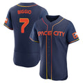 Pouc H.Astros #7 Craig Biggio Player Navy City Connect Limited Elite Home Stitched Jerseys