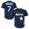 Pouc H.Astros #7 Craig Biggio Player Navy Mitchell & Ness Cooperstown Mesh Limited Stitched Jerseys