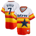 Pouc H.Astros #7 Craig Biggio Player Rainbow Cooperstown Collection T-shirt Stitched Jerseys