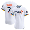 Pouc H.Astros #7 Craig Biggio Player White City Connect Limited Elite Home Stitched Jerseys