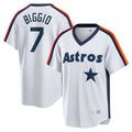 Pouc H.Astros #7 Craig Biggio Player White Cooperstown Collection T-shirt Stitched Jerseys