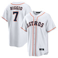 Pouc H.Astros #7 Craig Biggio Player White Home Game Stitched Jerseys