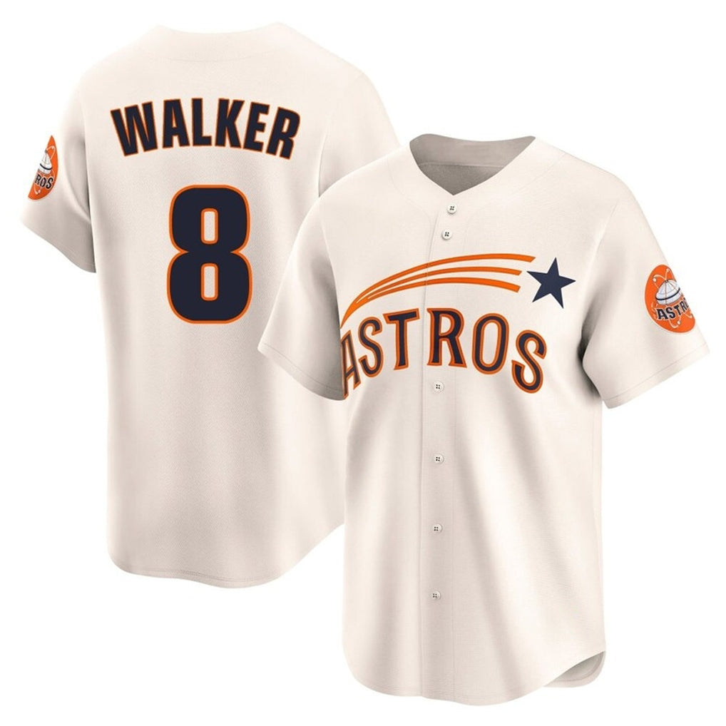 Pouc H.Astros #8 Christian Walker Player Cream Throwback Cooperstown Collection Limited Stitched Jerseys