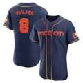 Pouc H.Astros #8 Christian Walker Player Navy City Connect Limited Elite Home Stitched Jerseys