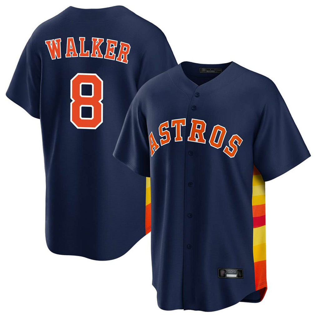 Pouc H.Astros #8 Christian Walker Player Navy Home Game Stitched Jerseys