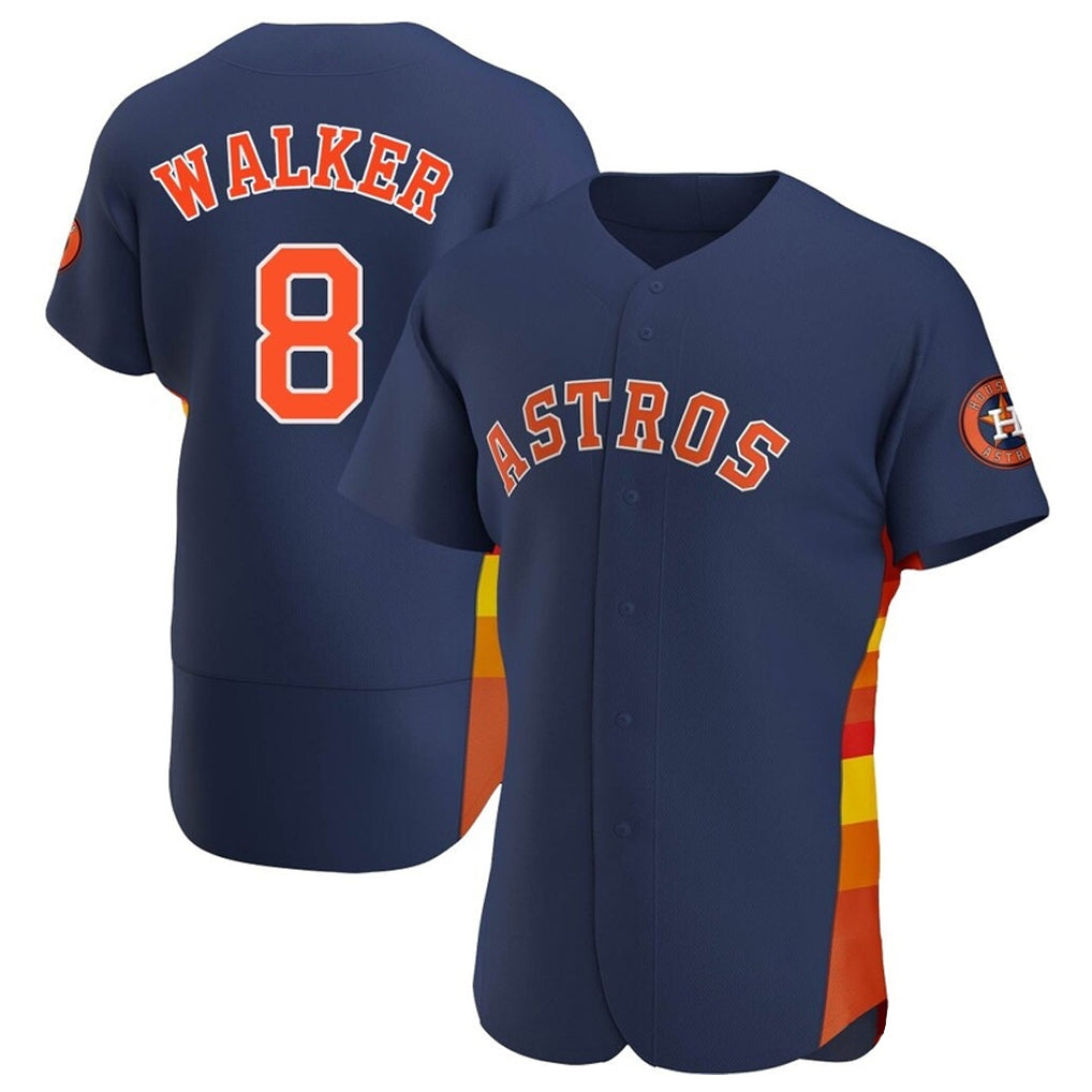 Pouc H.Astros #8 Christian Walker Player Navy Home Limited Elite Stitched Jerseys