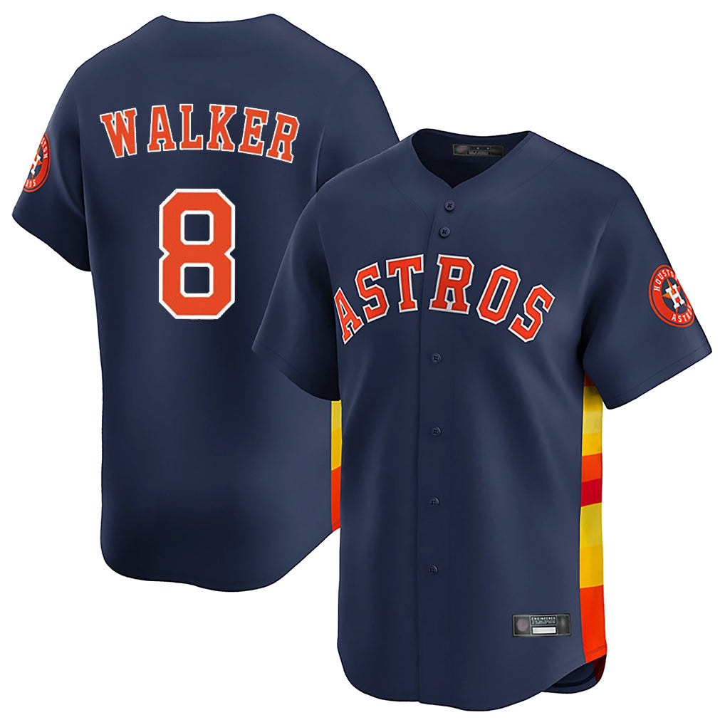 Pouc H.Astros #8 Christian Walker Player Navy Home Limited Stitched Jerseys