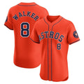 Pouc H.Astros #8 Christian Walker Player Orange Home Limited Elite Stitched Jerseys