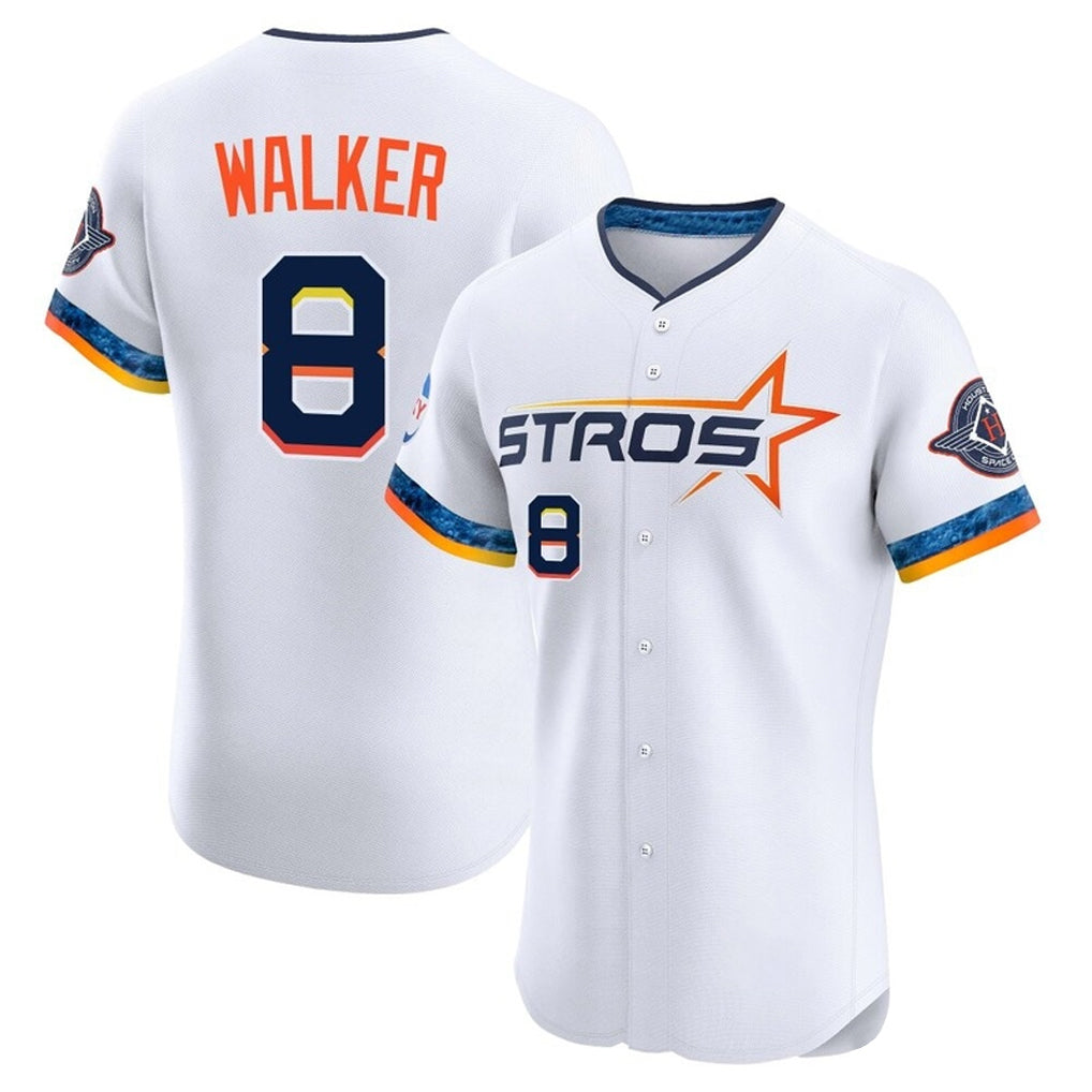 Pouc H.Astros #8 Christian Walker Player White City Connect Limited Elite Home Stitched Jerseys