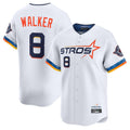 Pouc H.Astros #8 Christian Walker Player White City Connect Limited Home Stitched Jerseys