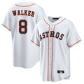 Pouc H.Astros #8 Christian Walker Player White Home Game Stitched Jerseys