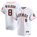Pouc H.Astros #8 Christian Walker Player White Home Limited Stitched Jerseys