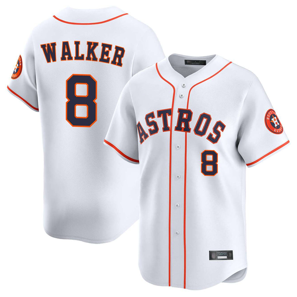Pouc H.Astros #8 Christian Walker Player White Home Limited Stitched Jerseys