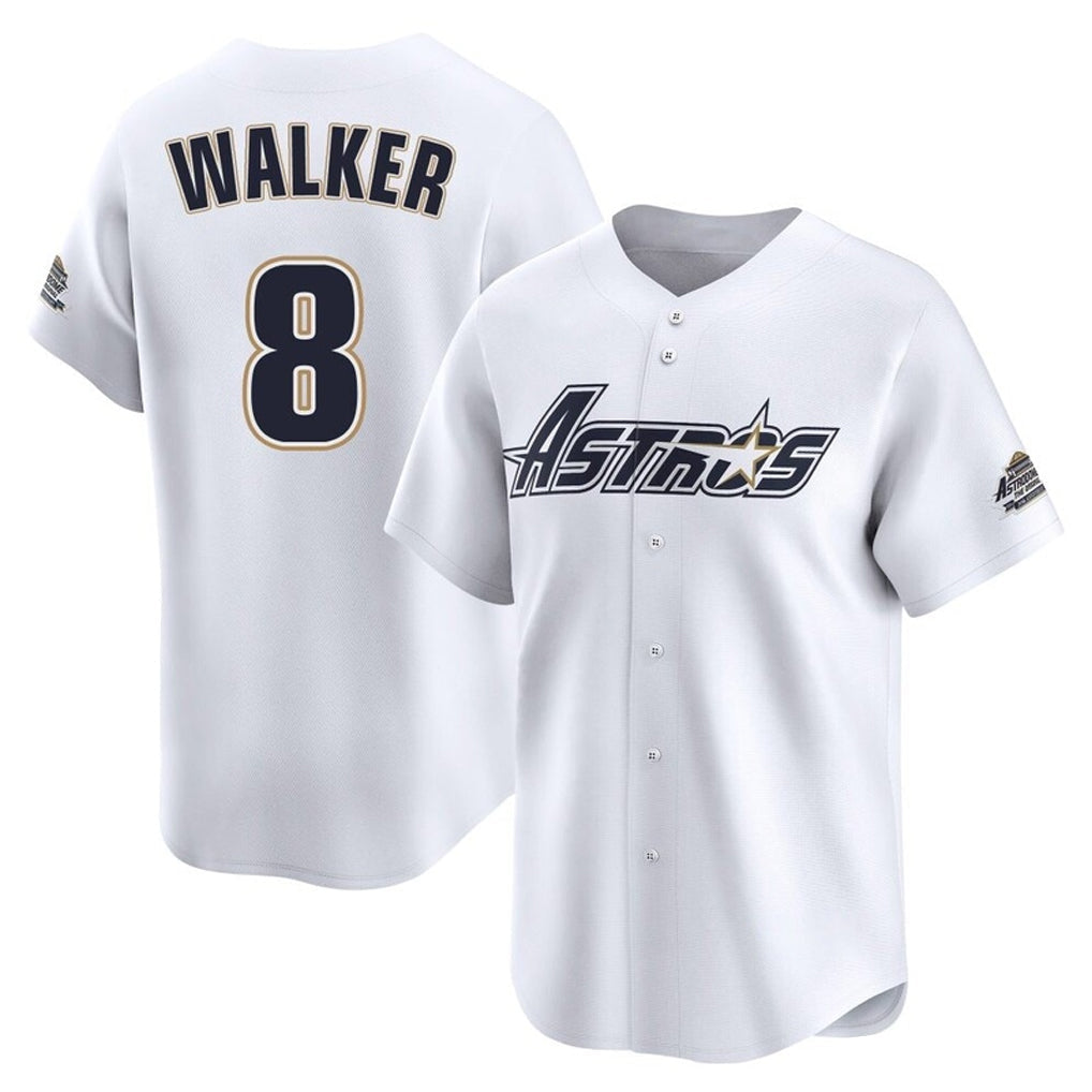Pouc H.Astros #8 Christian Walker Player White Throwback Cooperstown Collection Limited Stitched Jerseys