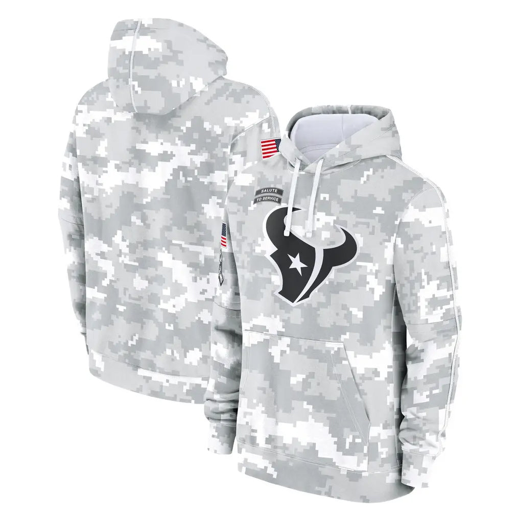 Pouc H.Texans Arctic Camo Salute to Service Hoodies Limited Game Blank Player Stitched Jerseys