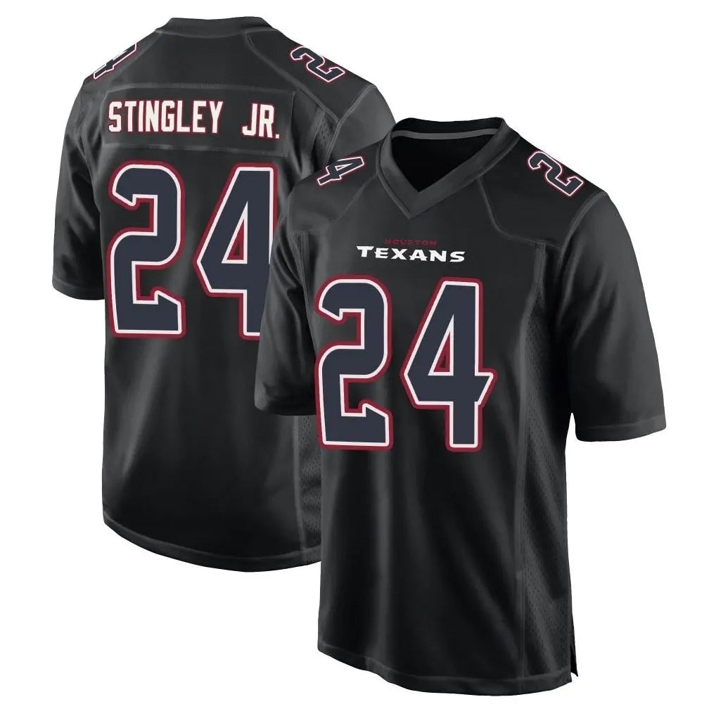 Pouc H.Texans #24 Derek Stingley Jr. Player Black Fashion Home Game Stitched Jerseys