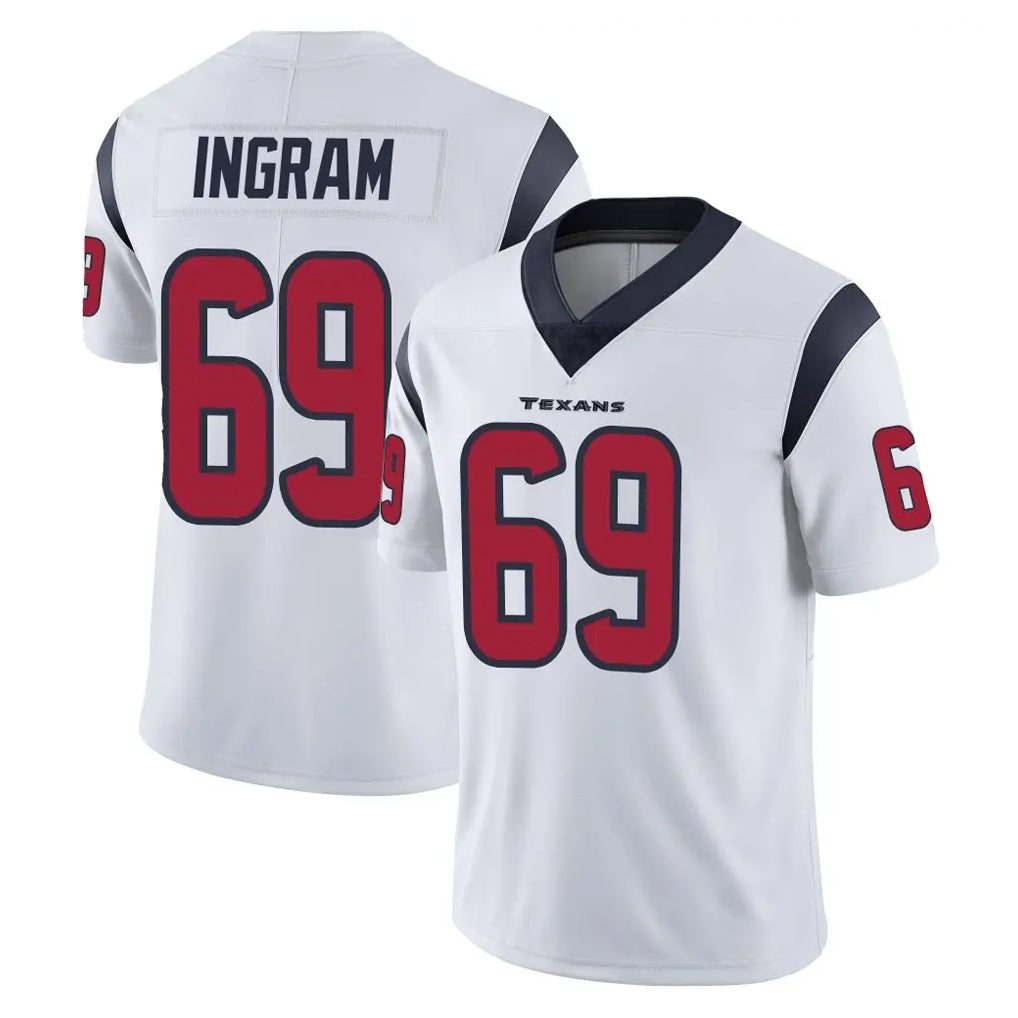 Pouc H.Texans #69 Ed Ingram Player White Limited Vapor Untouchable Home Game Stitched Jerseys