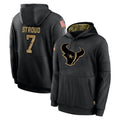 Pouc H.Texans #7 CJ Stroud Player Black Salute to Service Hoodies Limited Game Stitched Jerseys