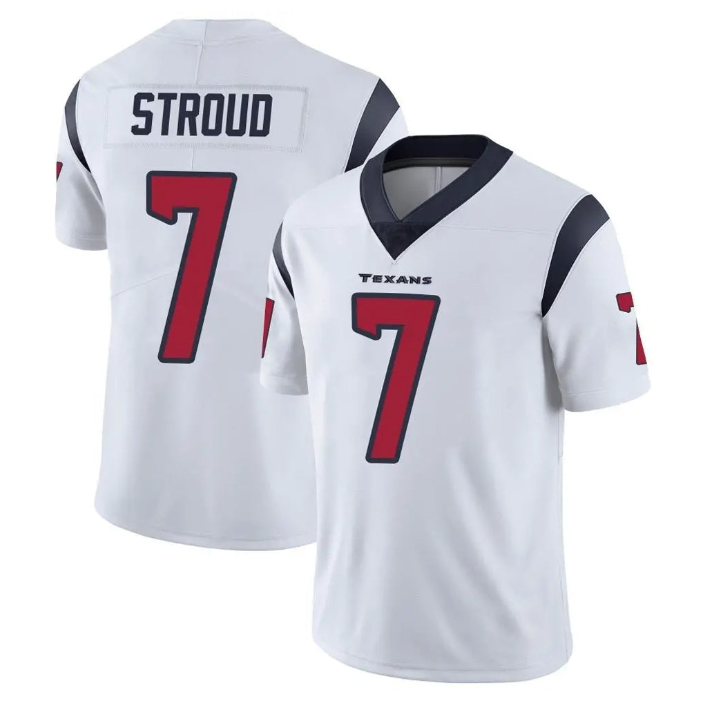 Pouc H.Texans #7 CJ Stroud Player White Limited Vapor Untouchable Home Game Stitched Jerseys