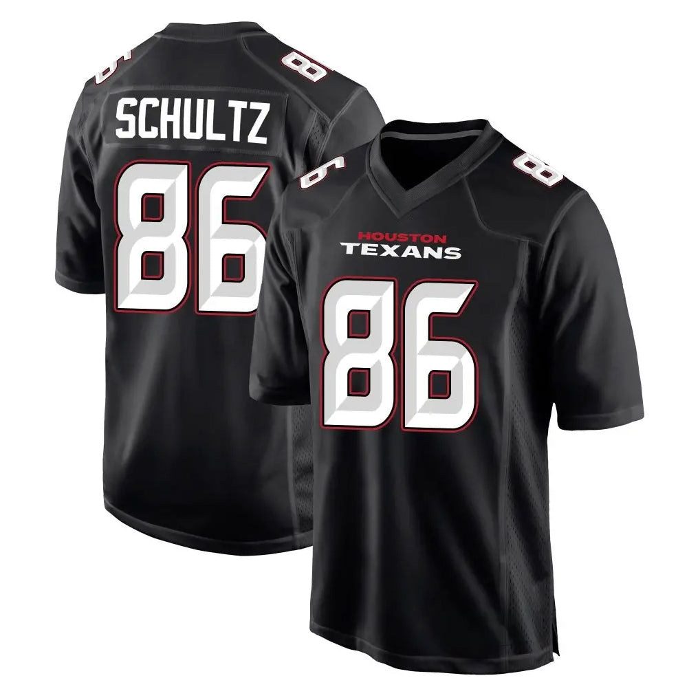Pouc H.Texans #86 Dalton Schultz Player Carbon Black Fashion Home Game Stitched Jerseys