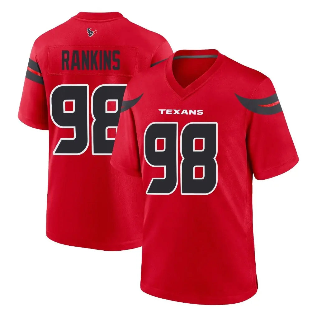 Pouc H.Texans #98 Sheldon Rankins Player Red Alternate Home Game Stitched Jerseys