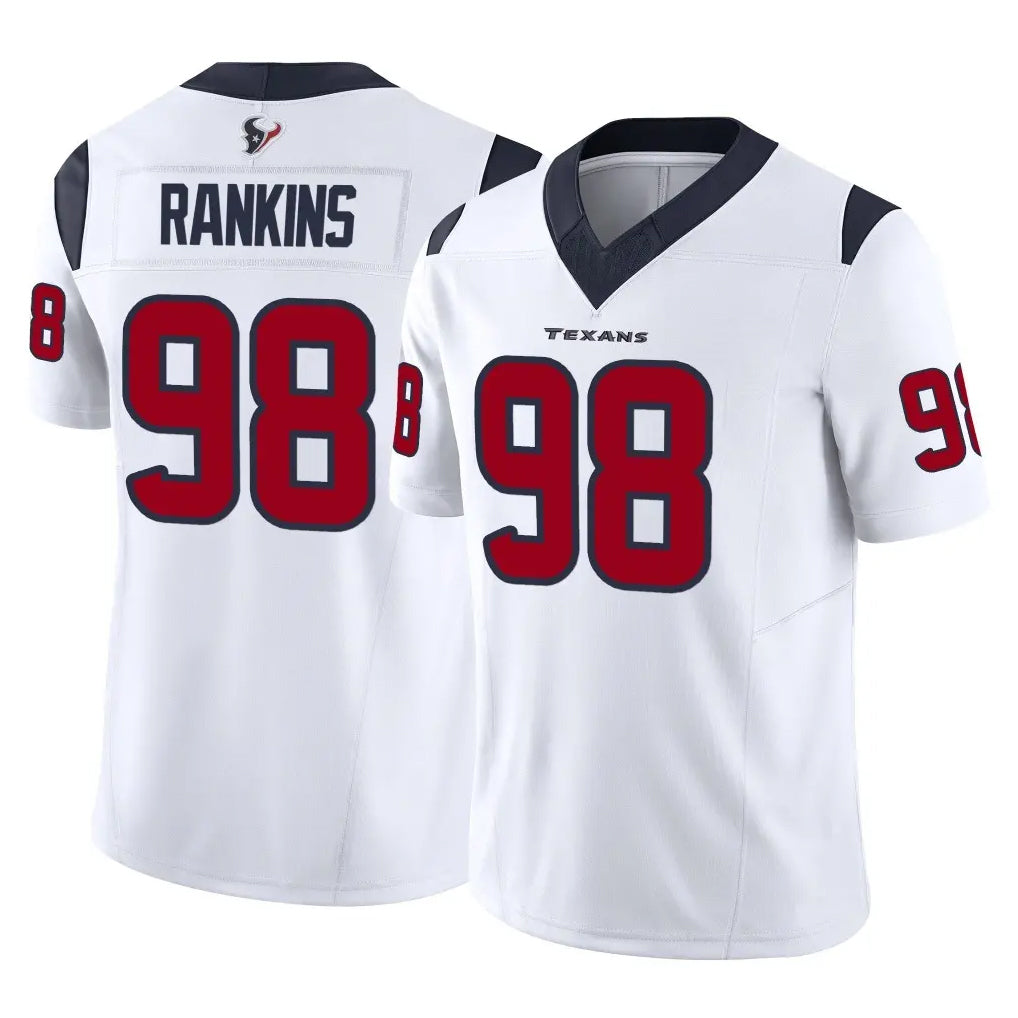 Pouc H.Texans #98 Sheldon Rankins Player White Limited Vapor F.U.S.E. Home Game Stitched Jerseys