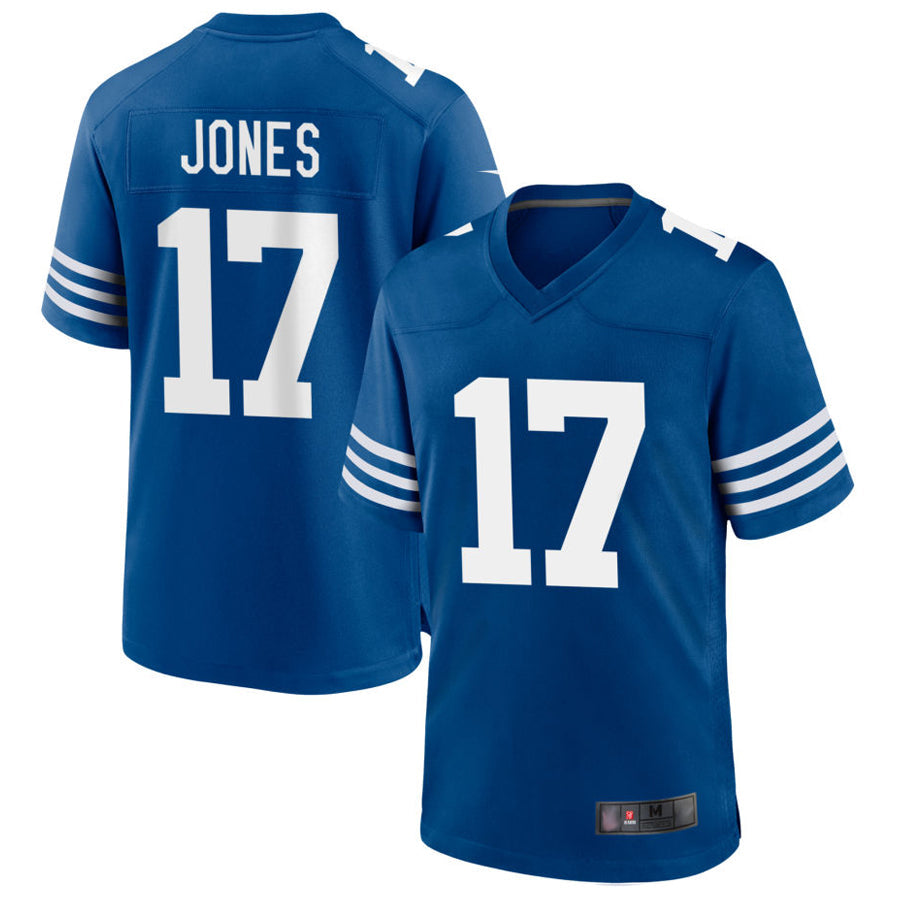 Pouc IN.Colts #17 Daniel Jones Player Royal Limited Game Stitched Jerseys