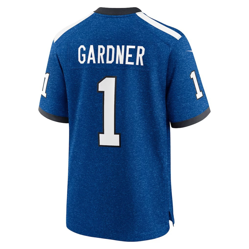 Pouc IN.Colts #1 Ahmad Sauce Gardner Heather Royal Alternate 2 Indiana Nights Game Stitched Jerseys