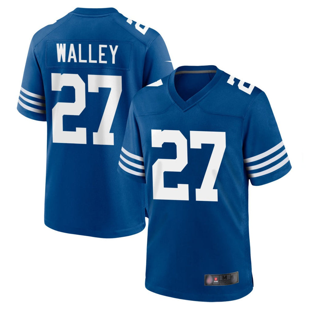 Pouc IN.Colts #27 Justin Walley Player Royal Limited Home Game Stitched Jerseys