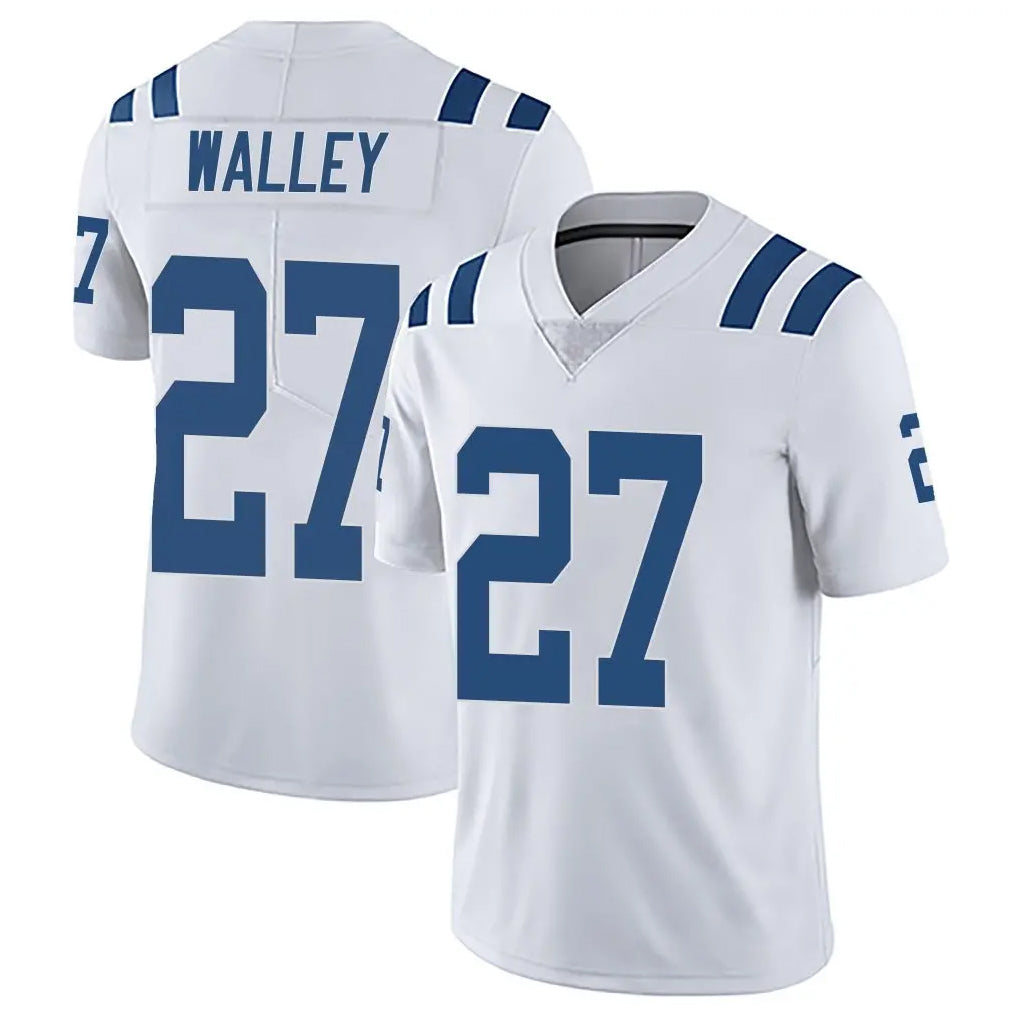 Pouc IN.Colts #27 Justin Walley Player White Limited Vapor Untouchable Home Game Stitched Jerseys