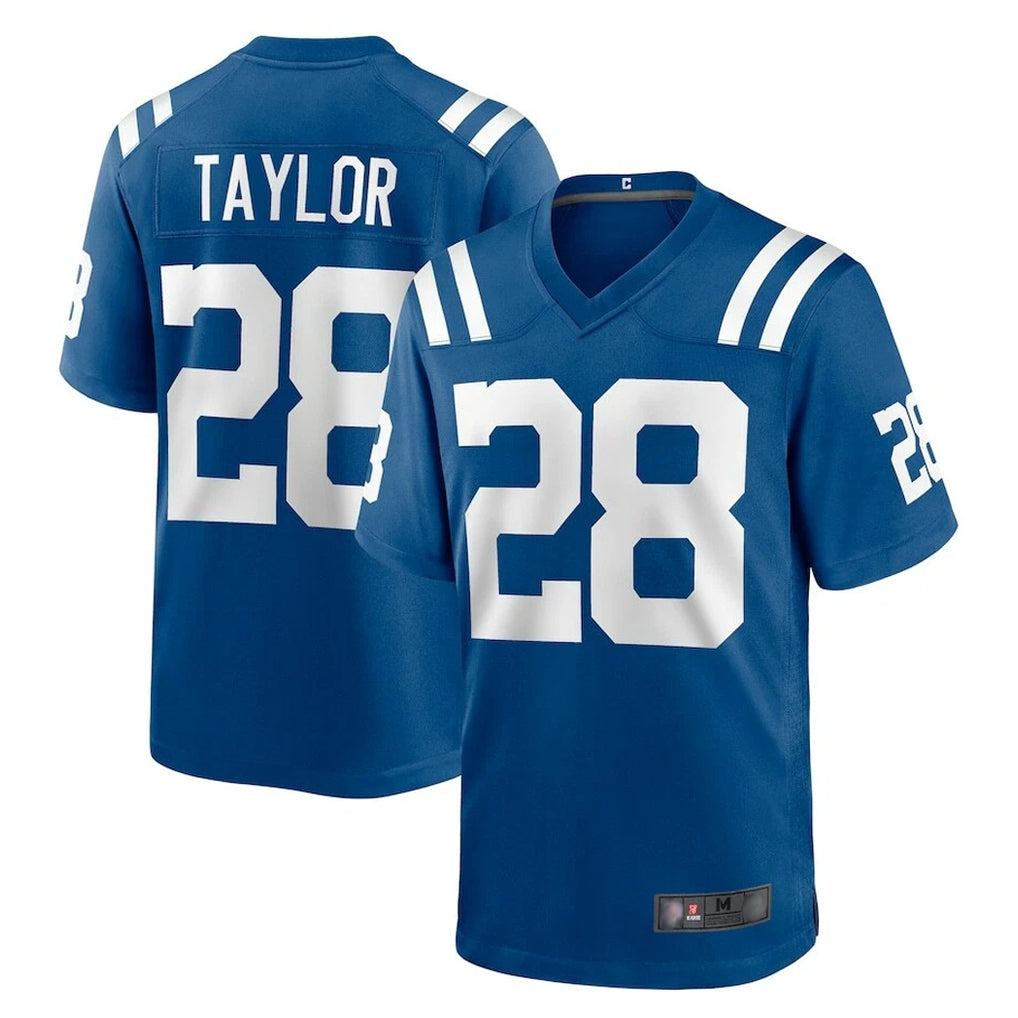 Pouc IN.Colts #28 Jonathan Taylor Player Royal Home Game Stitched Jerseys