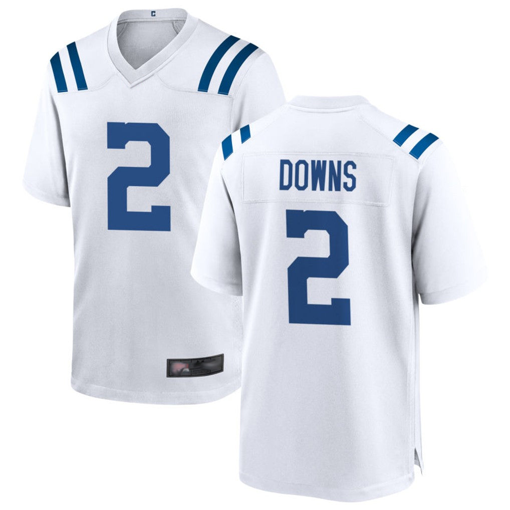 Pouc IN.Colts #2 Josh Downs Player White Home Game Stitched Jerseys