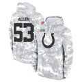 Pouc IN.Colts #53 CJ Allen Player Arctic Camo Salute to Service Hoodies Limited Game Stitched Jerseys