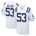 Pouc IN.Colts #53 CJ Allen Player White Home Game Stitched Jerseys