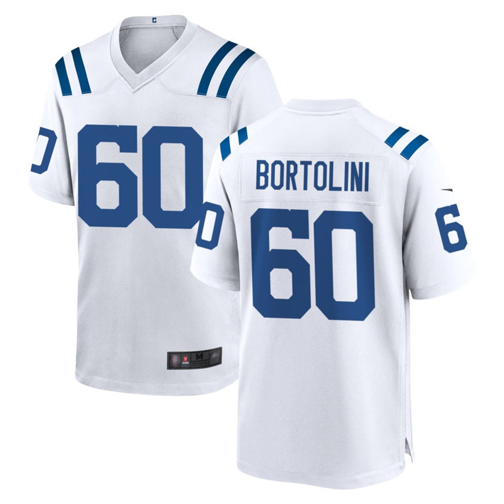 Pouc IN.Colts #60 Tanor Bortolini Player White Home Game Stitched Jerseys