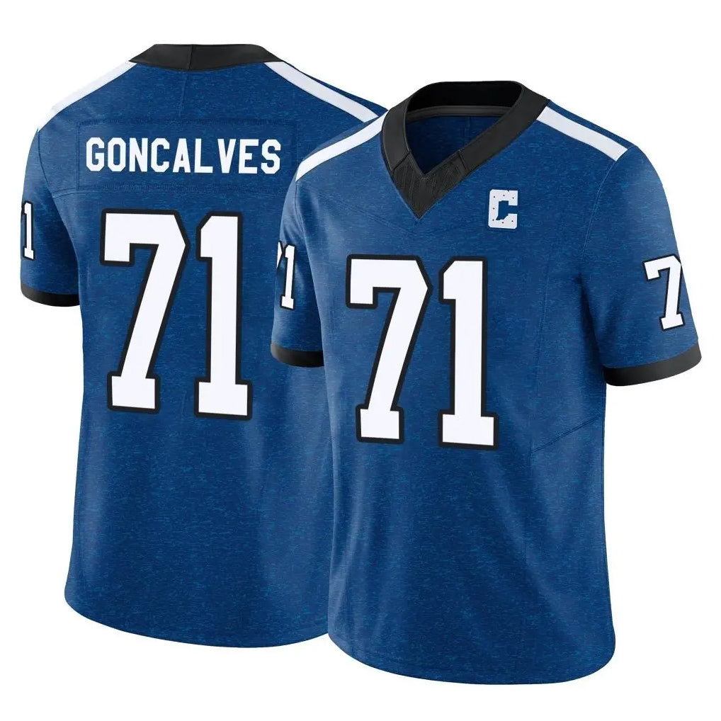 Pouc IN.Colts #71 Matt Goncalves Player Royal Limited Indiana Nights Alternate Vapor F.U.S.E. Home Game Stitched Jerseys