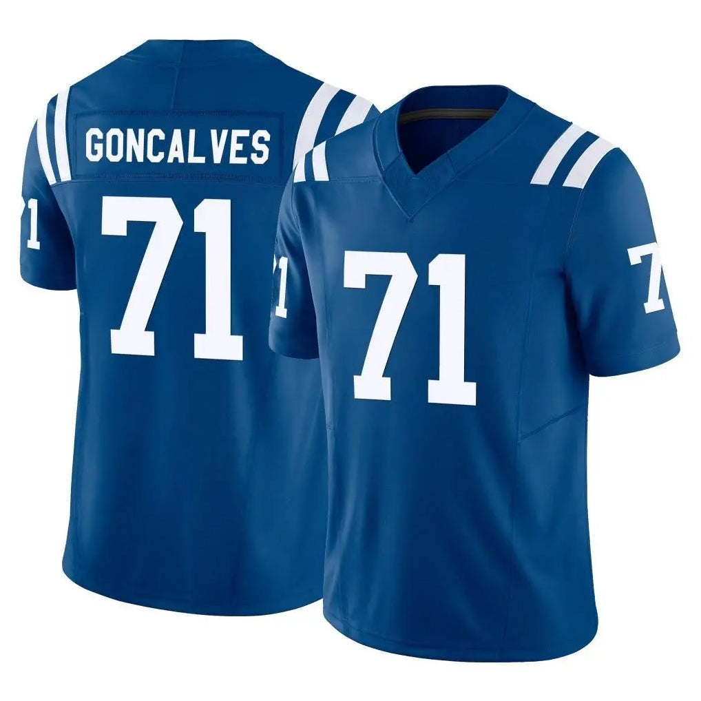 Pouc IN.Colts #71 Matt Goncalves Player Royal Limited Vapor F.U.S.E. Home Game Stitched Jerseys