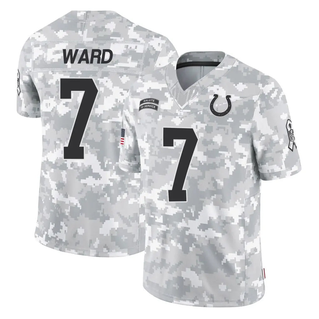 Pouc IN.Colts #7 Charvarius Ward Sr. Player Arctic Camo Salute To Service Limited Game Stitched Jerseys